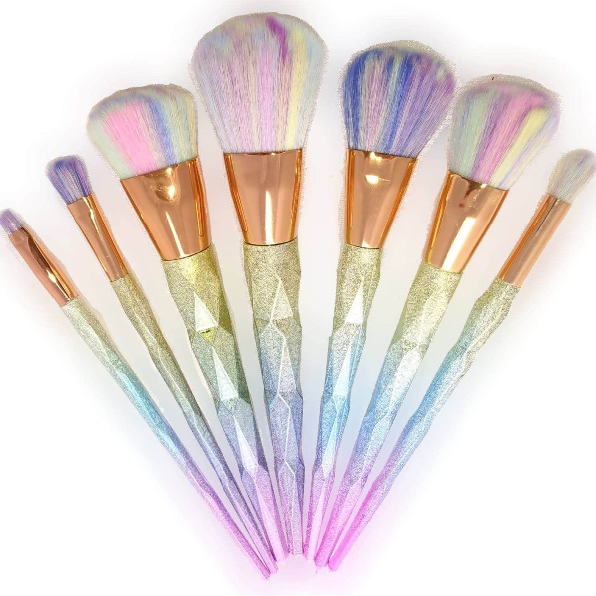 Diamond makeup brushes