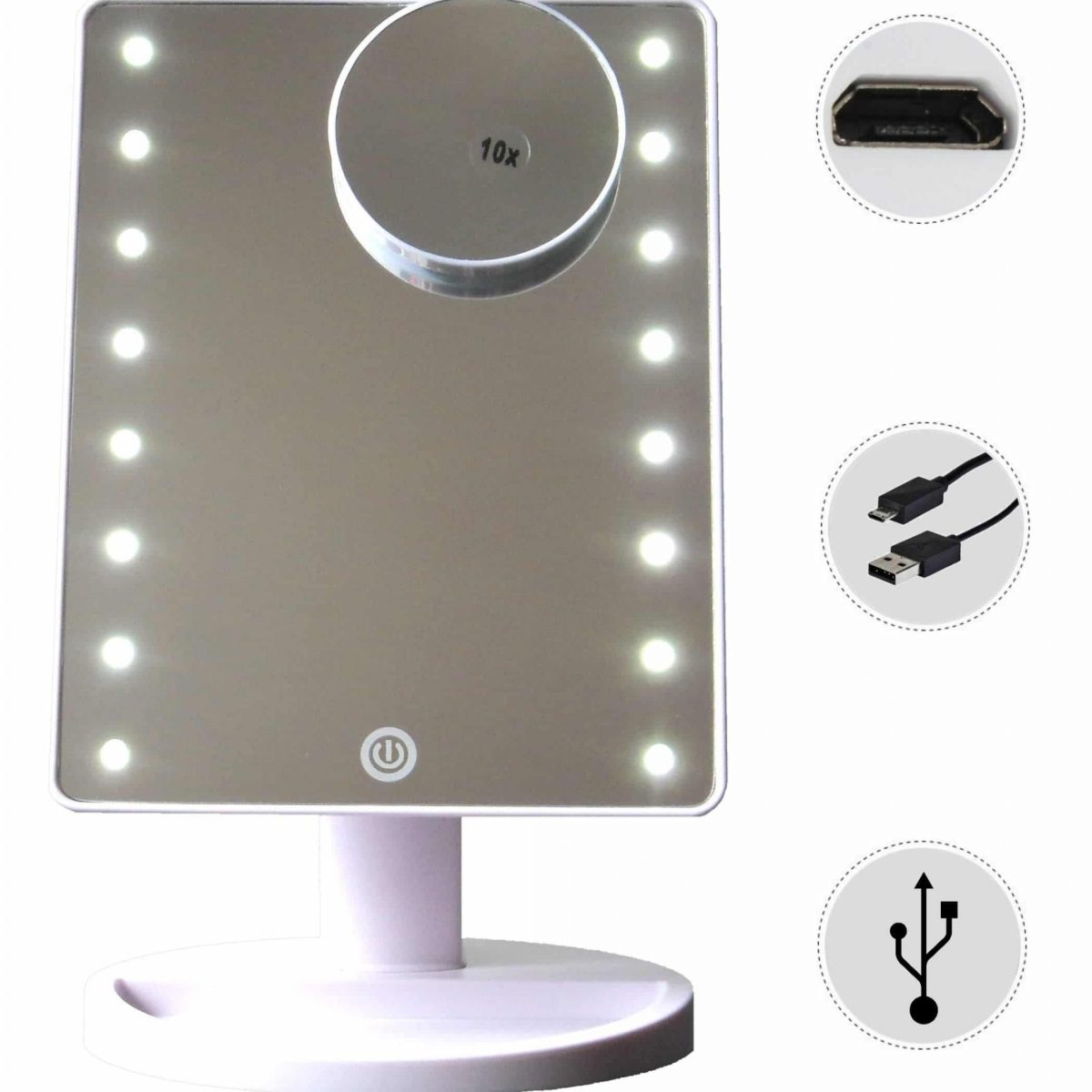 Spejlet lys sminkebord