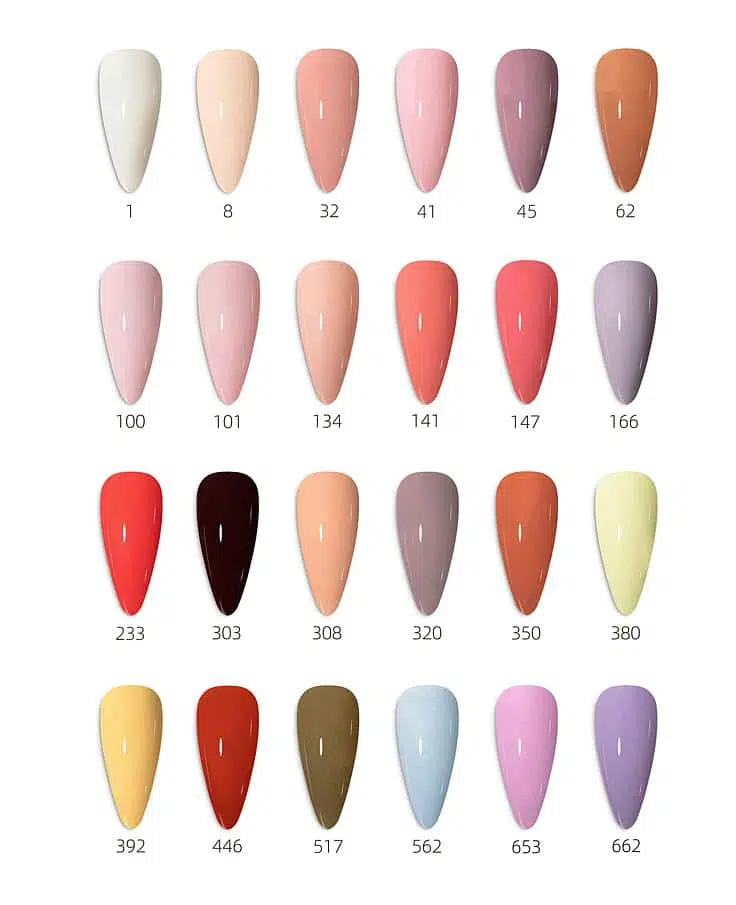 Share 153+ gel nail color chart super hot ceg.edu.vn